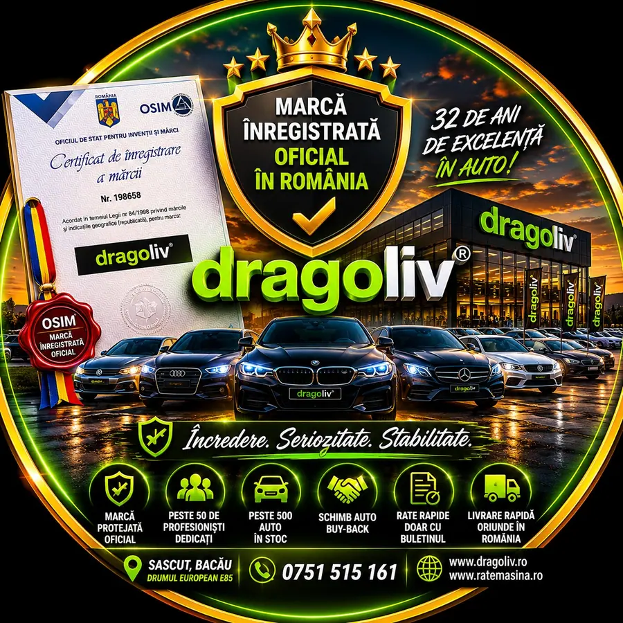 Dragoliv, marcă înregistrată oficial în România, certificat OSIM nr. 198658